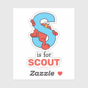 Elmo Alphabet S Blue Aufkleber