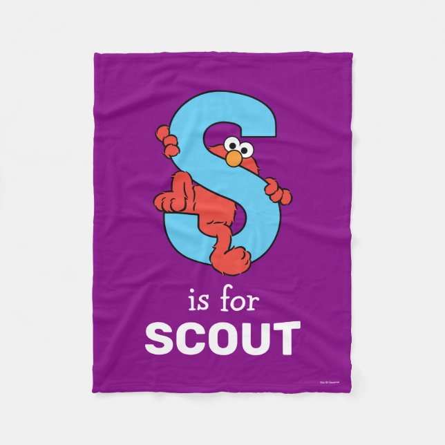 Elmo Alphabet | S Blue Fleecedecke (Vorderseite)