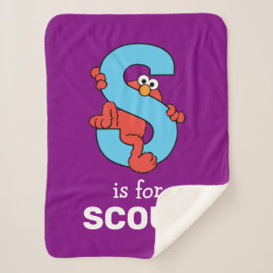 Elmo Alphabet S Blue Sherpadecke