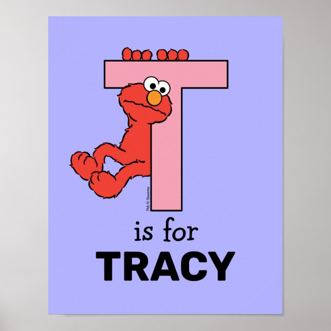 Elmo Alphabet | T Pink Poster (Vorne)