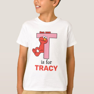 Elmo Alphabet   T Pink T-Shirt