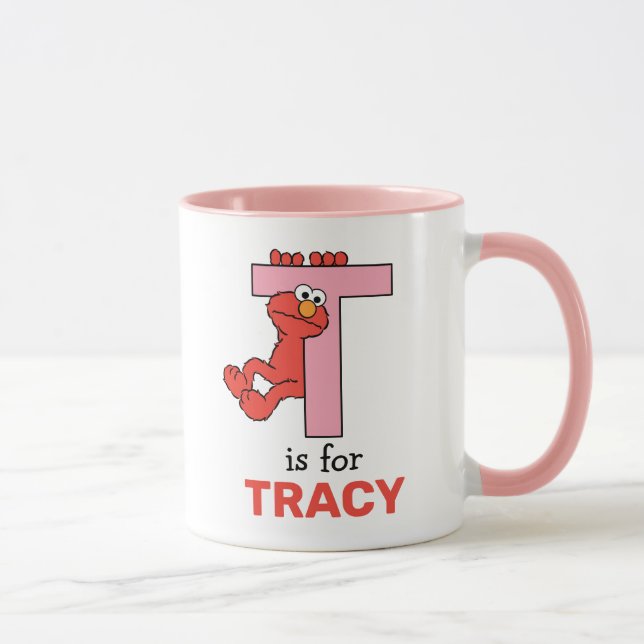 Elmo Alphabet | T Pink Tasse (Rechts)