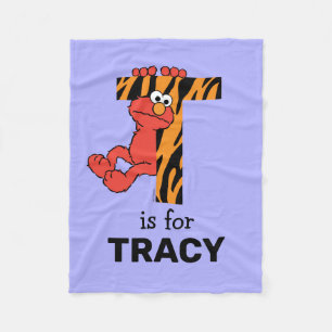 Elmo Alphabet T Tiger Fleecedecke