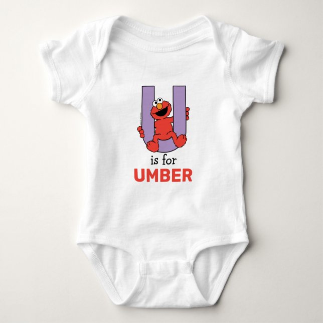 Elmo Alphabet | U LILA Baby Strampler (Vorderseite)