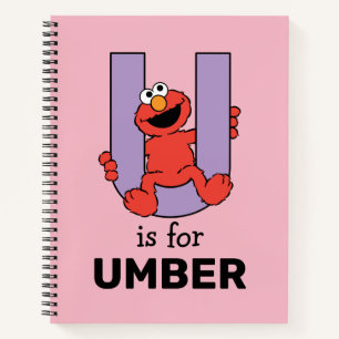 Elmo Alphabet U LILA Notizbuch