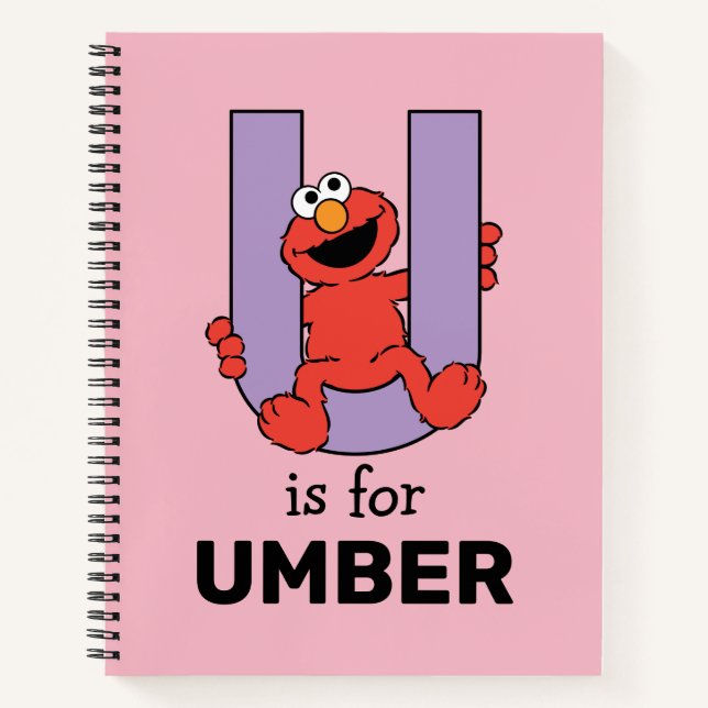 Elmo Alphabet | U LILA Notizbuch (Vorderseite)