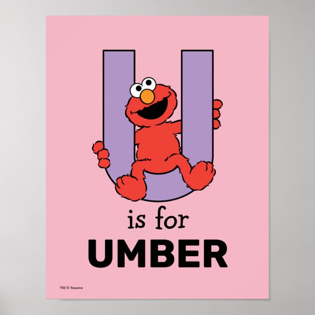 Elmo Alphabet | U LILA Poster (Vorne)