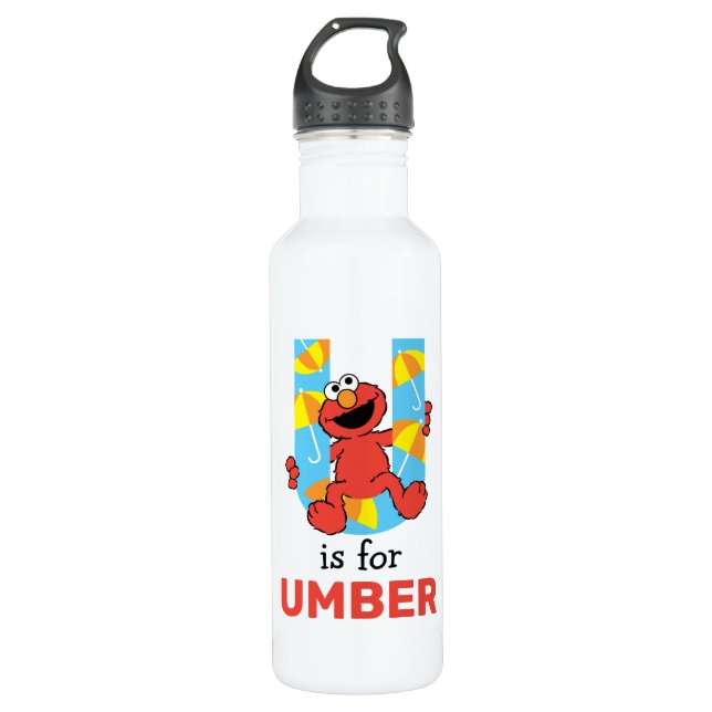 Elmo Alphabet | U Umbrella Edelstahlflasche (Vorderseite)