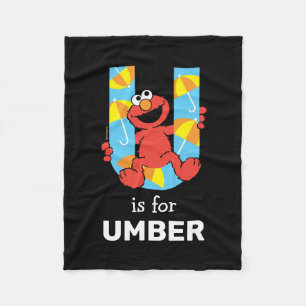 Elmo Alphabet U Umbrella Fleecedecke