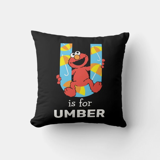 Elmo Alphabet | U Umbrella Kissen (Vorderseite)