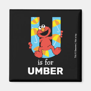 Elmo Alphabet   U Umbrella Magnet