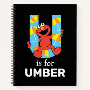 Elmo Alphabet   U Umbrella Notizbuch