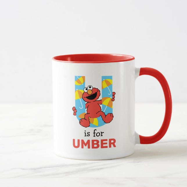 Elmo Alphabet | U Umbrella Tasse (Rechts)