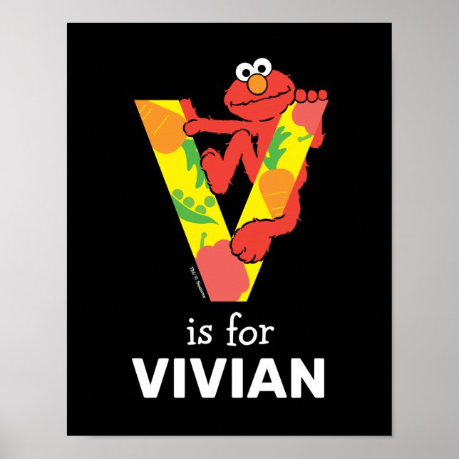 Elmo Alphabet | V Gemüse Poster (Vorne)