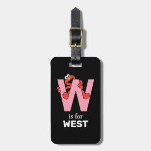 Elmo Alphabet W Pink Gepäckanhänger