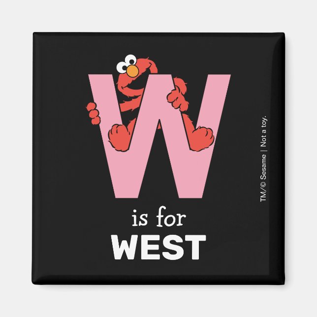 Elmo Alphabet | W Pink Magnet (Vorne)