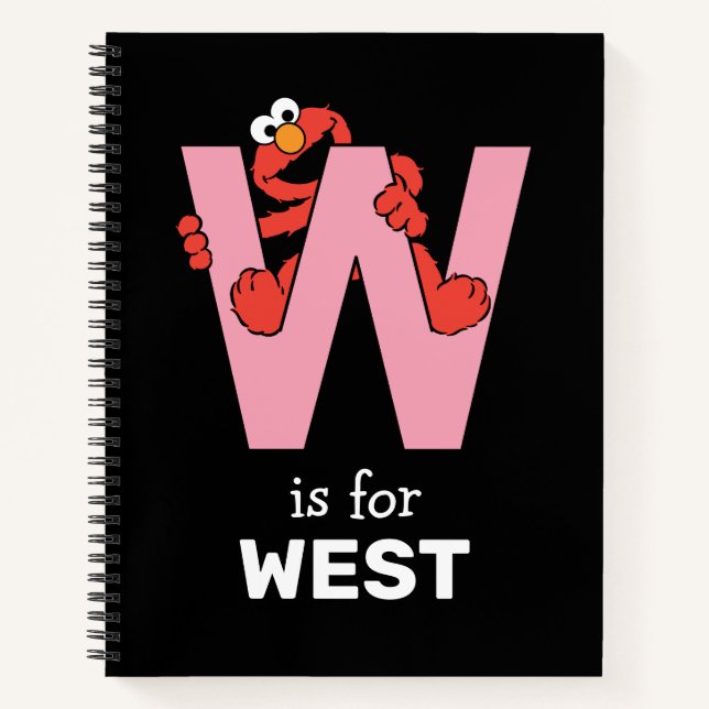 Elmo Alphabet | W Pink Notizbuch (Vorderseite)