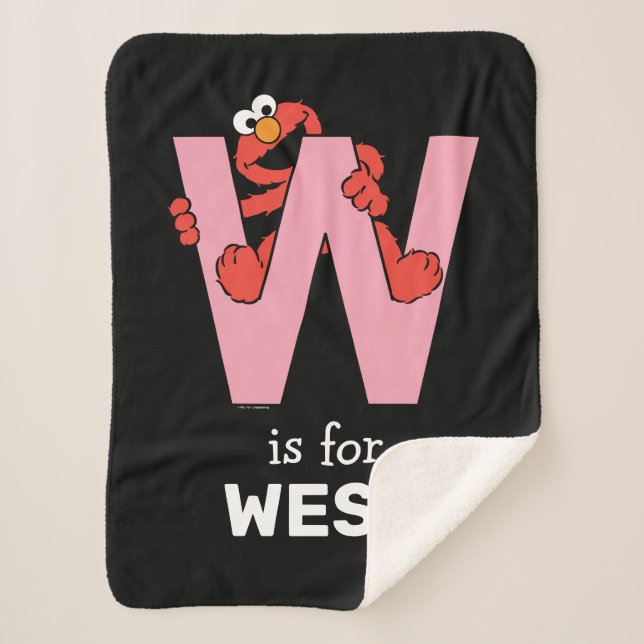 Elmo Alphabet | W Pink Sherpadecke (Vorderseite)