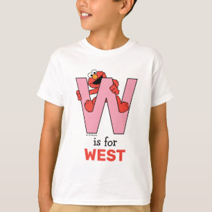Elmo Alphabet   W Pink T-Shirt