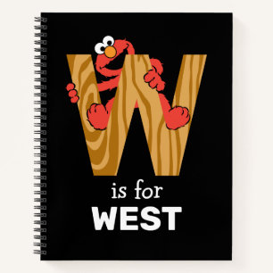 Elmo Alphabet W Wood Notizbuch