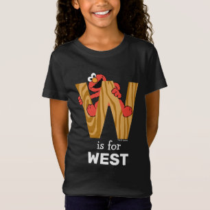 Elmo Alphabet   W Wood T-Shirt