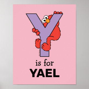 Elmo Alphabet Y LILA Poster