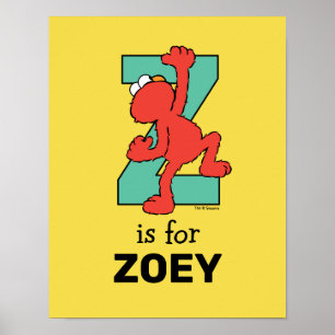 Elmo Alphabet Z AQUAMARIN Poster