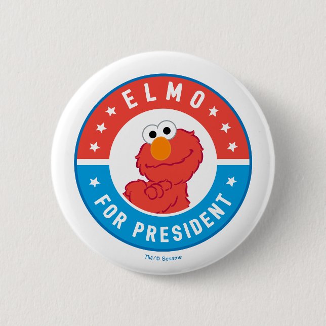 Elmo als Präsident Abzeichen Button (Vorderseite)