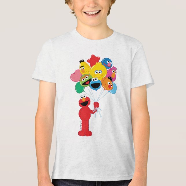 Elmo Ballons Tri-Blend Shirt (Vorderseite)