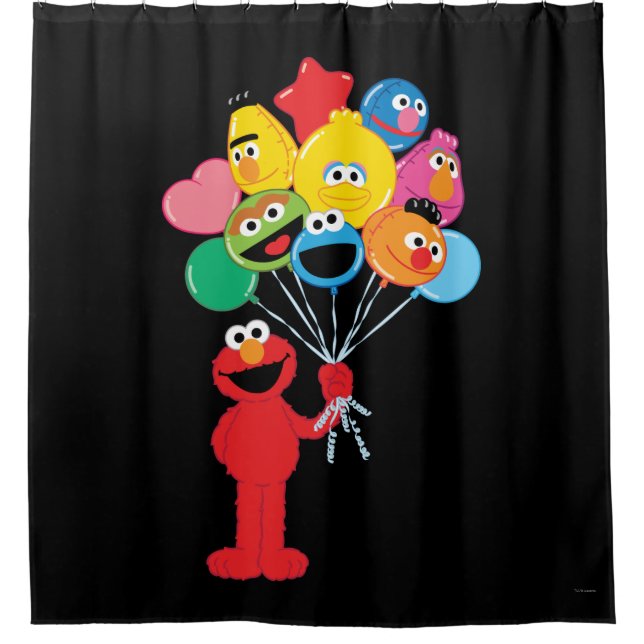 Elmo Balloons Duschvorhang (Vorderseite)