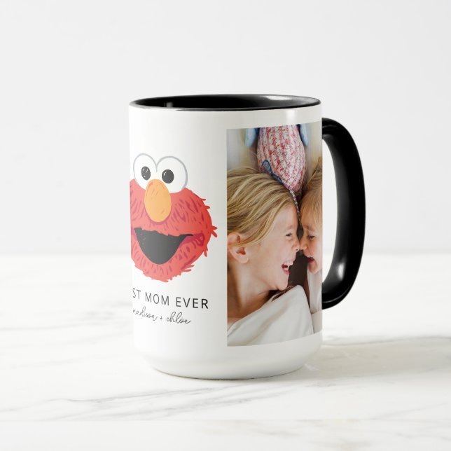 Elmo Big Face | Beste Mama - Foto Tasse (VorderseiteRechts)