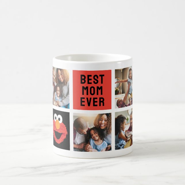 Elmo Big Face | Mama - FotoCollage Kaffeetasse (Mittel)