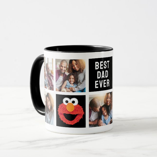 Elmo Big Face | Vater - FotoCollage Tasse (Vorderseite Links)