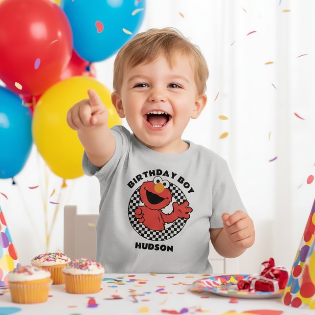 Elmo Checkered Birthday Boy in der Sesamstraße (Von Creator hochgeladen)