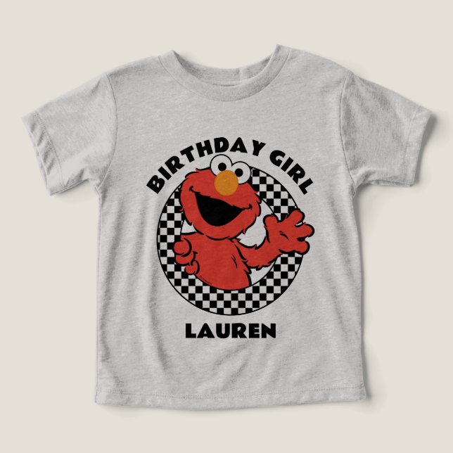 Elmo Checkered Birthday Girl aus der Sesamstraße (Design Vorderseite)