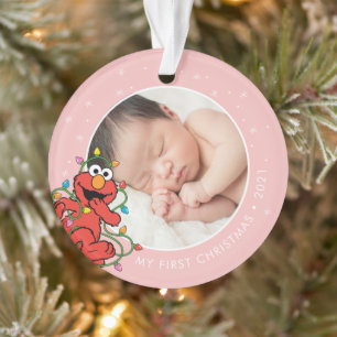 Elmo Christmas Lights   Personalisierter Name und  Ornament