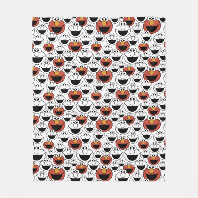 Elmo Color Pop Face Pattern Fleecedecke (Vorderseite)