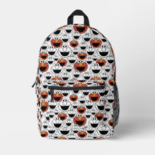 Elmo Color Pop Gesichtsmuster Bedruckter Rucksack
