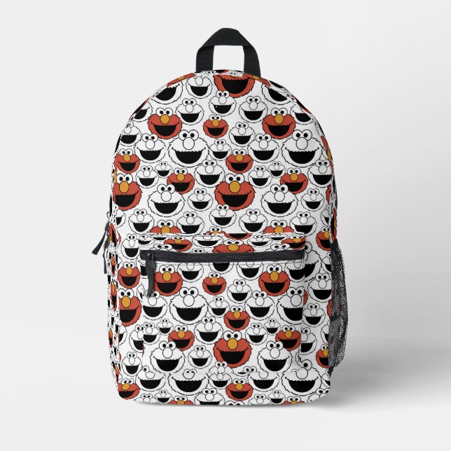 Elmo Color Pop Gesichtsmuster Bedruckter Rucksack (Vorderseite)