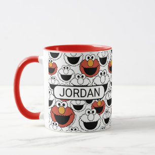 Elmo Color Pop-Gesichtsmuster Tasse