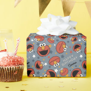 Elmo   Elmo beherrscht das Sternenmuster Geschenkpapier