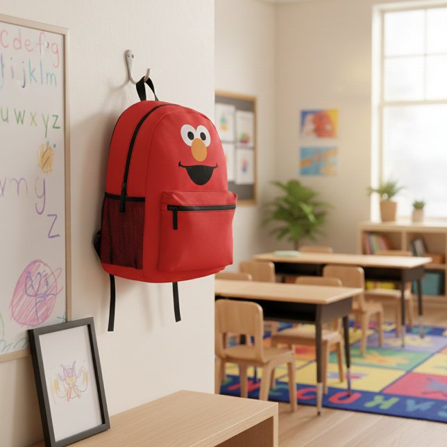 Elmo Face Art Bedruckter Rucksack (Von Creator hochgeladen)