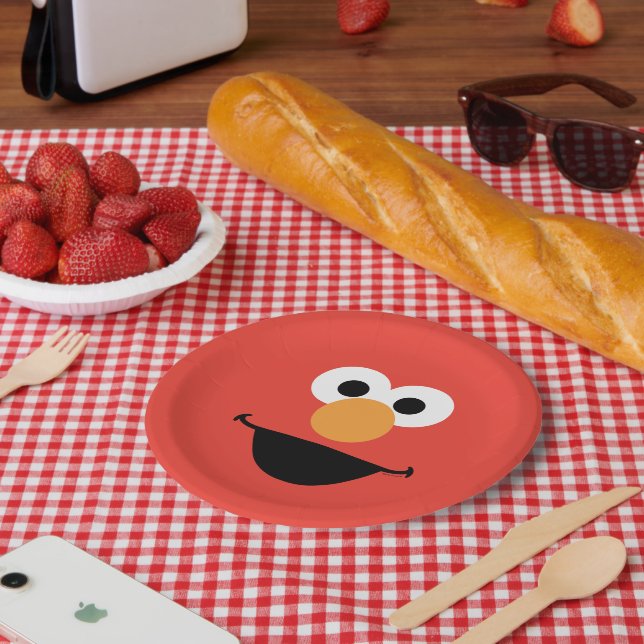 Elmo Face Art Pappteller (Picknick)