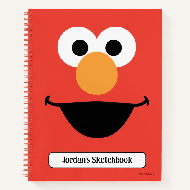 Elmo Face Art Zeichnend Notizbuch (Vorderseite)