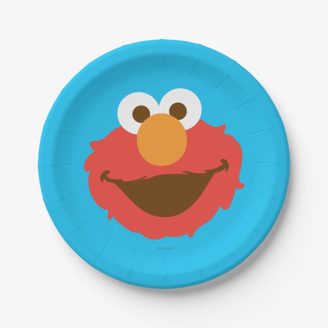 Elmo Face Pappteller (Vorderseite)