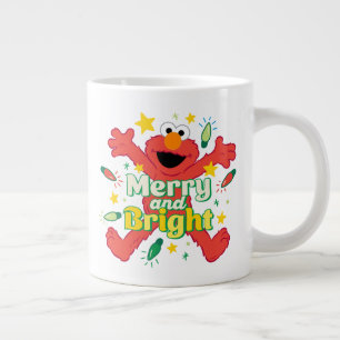 Elmo   Fröhlich und Hell Jumbo-Tasse