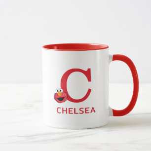 Elmo Fügen Sie Ihren Namen und Monogramm C hinzu Tasse