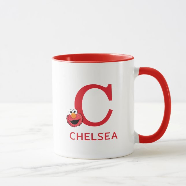 Elmo Fügen Sie Ihren Namen und Monogramm C hinzu Tasse (Rechts)