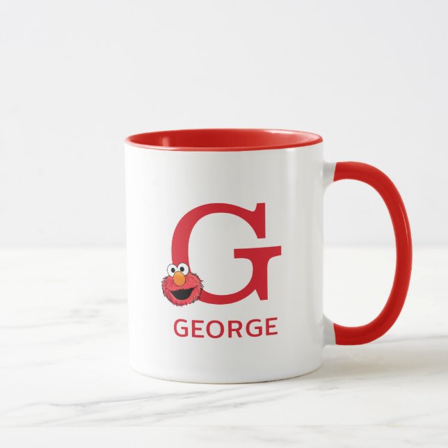 Elmo Fügen Sie Ihren Namen und Monogramm G hinzu Tasse (Rechts)