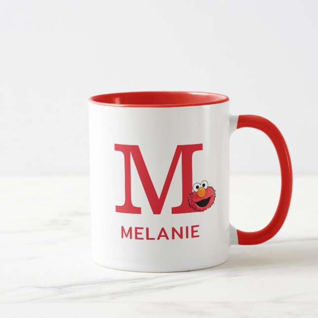 Elmo Fügen Sie Ihren Namen und Monogramm hinzu Tasse (Rechts)